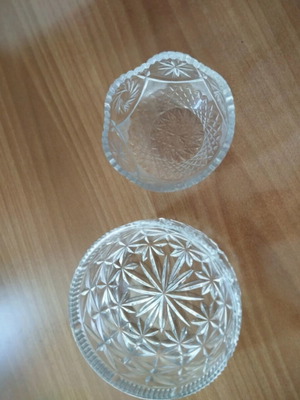 Crystal bowls, set of two