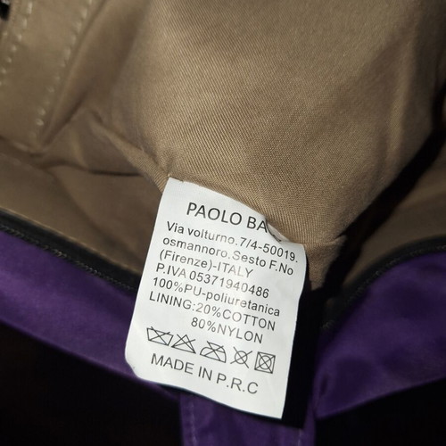 Paolo bag shoulder bag like new, purple and black, waterproof fabric