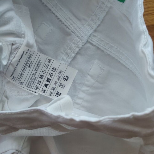 Benetton jeans like new, size 116 cm, age 5-6 years, white