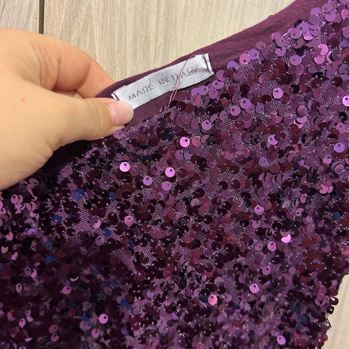 Purple sequin camisole top like new