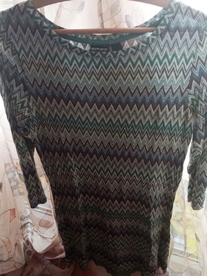 Esmara Mini Dress like new with timeless zig-zag pattern, blue and green