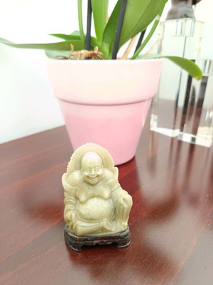 Small stone Buddha used with base