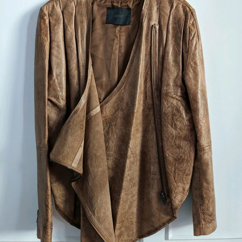 Vintage Gestuz leather jacket like new, brown, size 36