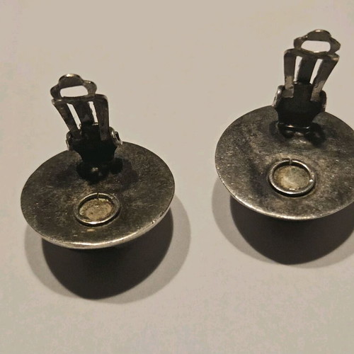 Silver 925 clip on earrings minimalist, like new, antique style