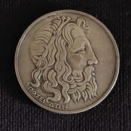 Silver Coins from Greece 1930 used, 20 and 10 Drachmai