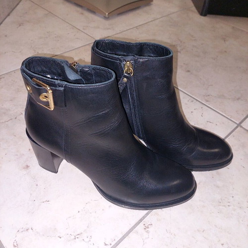 Tommy Hilfiger leather ankle boots new, black, size 39