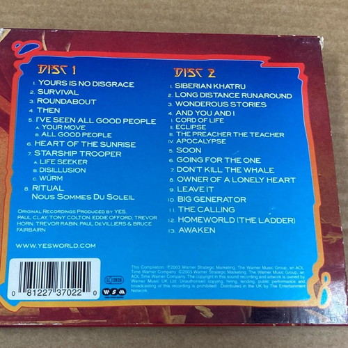 Yes - The Ultimate Yes: 35th Anniversary Collection 2 CD In good condition Price 12 Euros