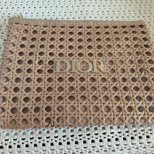 Dior Beauty Pouch rattan effect, new with box and accessories
