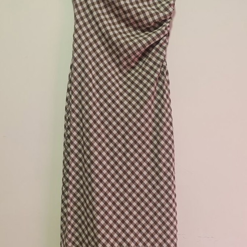 Zara midi dress, white and beige, like new