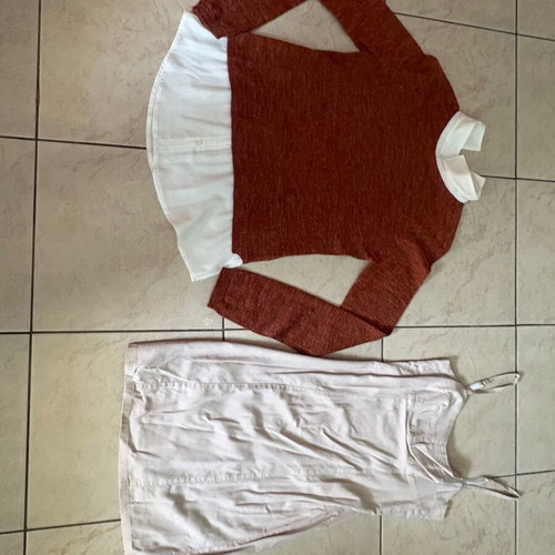 Esmara knitted shirt-style sweater and Le Toi Fashion Club dress set, like new