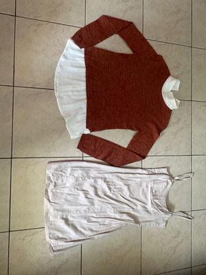 Esmara knitted shirt-style sweater and Le Toi Fashion Club dress set, like new