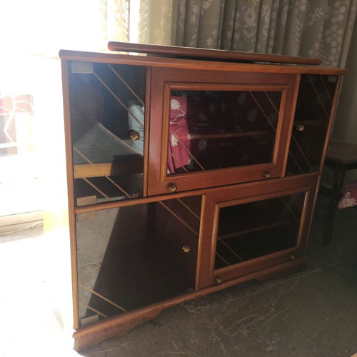Living room furniture used with 5 cabinets and rotating TV stand