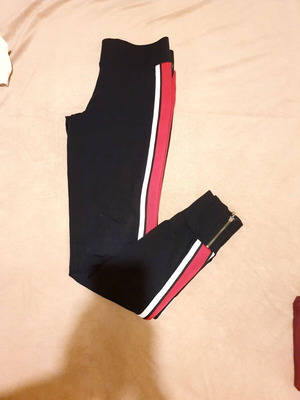 Tally Weijl sportswear top new, size S, black with red and white stripes