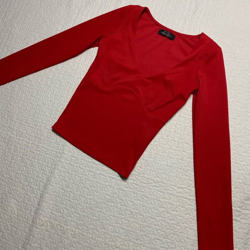 Bershka women's blouse red XS like new