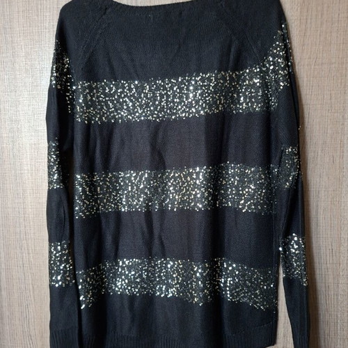 Women's blouse XL black and silver like new