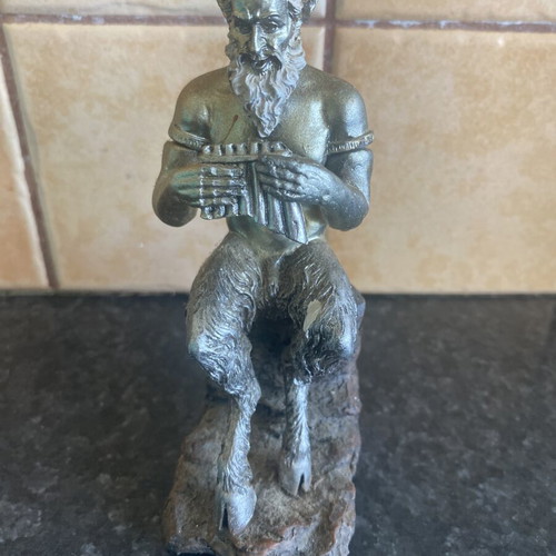 Metal decorative Satyr Pan figurine