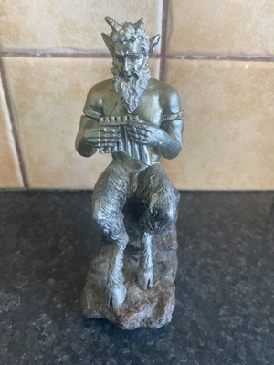 Metal decorative Satyr Pan figurine