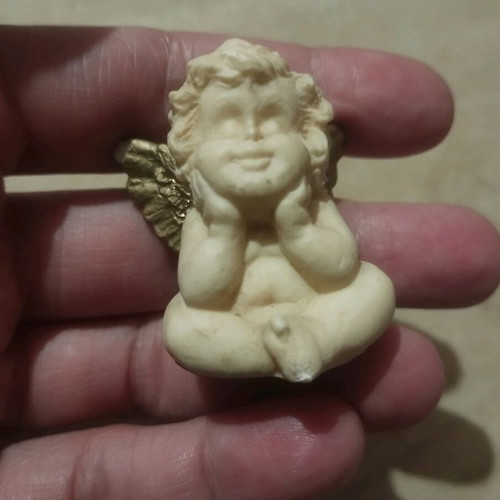 Handmade angel figurine used, ceramic, from Venice
