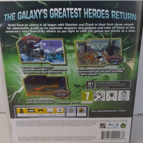 Ratchet and Clank Trilogy PS3 like new, English edition