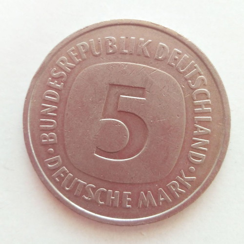 Germany 5 Mark coin 1978 used