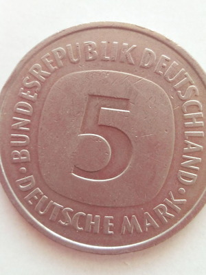 Germany 5 Mark coin 1978 used