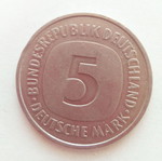 Germany 5 Mark coin 1978 used