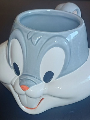 Ceramic Bugs Bunny 3D Mug 1992 Warner Bros