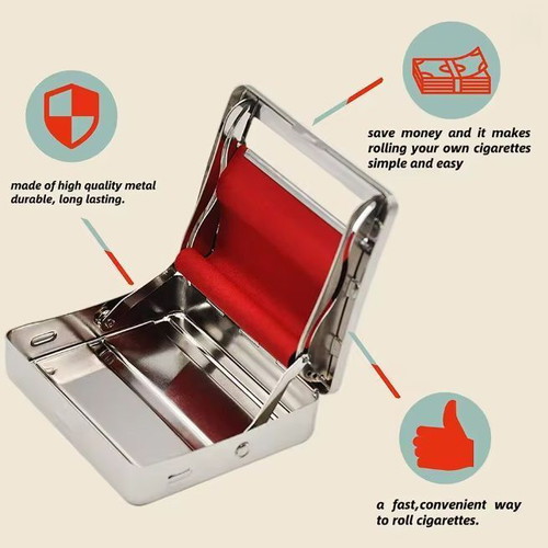 Rolling tobacco case with fabric cloth new, regular size