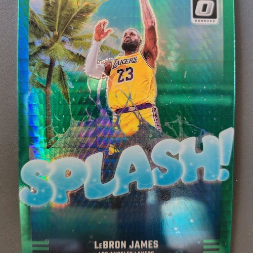2024-25 Panini Donruss Optic LeBron James Splash Hyper Green card new