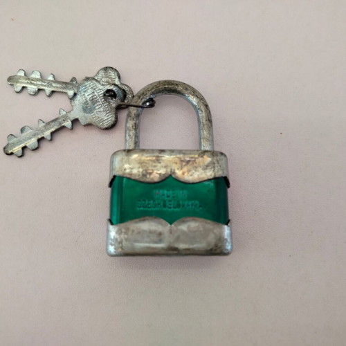 Duplo 35 Tokoz1 vintage padlock with keys, made in Czechoslovakia