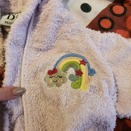 Baby towel bathrobe lilac for 1-3 years like new