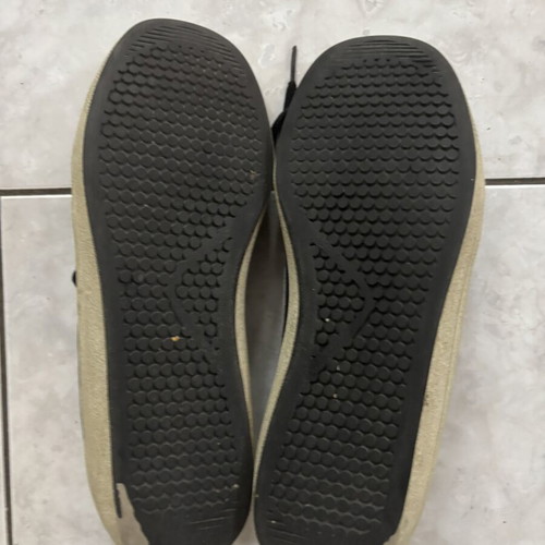 Nike Court Royale sneakers used, black with grey Swoosh and neon insole