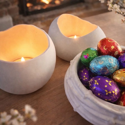 Candle holders with nest new, Easter decoration set