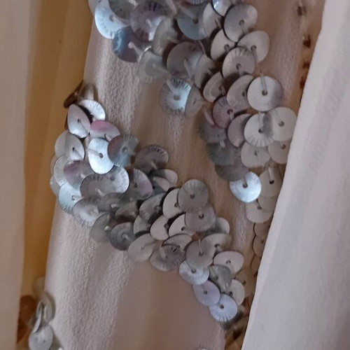 BCBG Maxazria 100% Silk Evening Dress like new, XS/S, with sequins