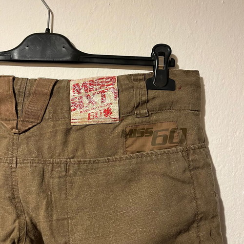 Miss Sixty Brown Linen Cargo Shorts used size 27
