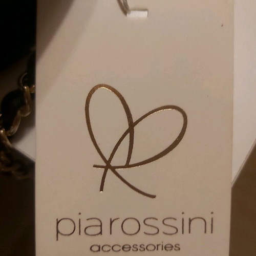 Pia Rossini shoulder bag new, black polka dot with chain