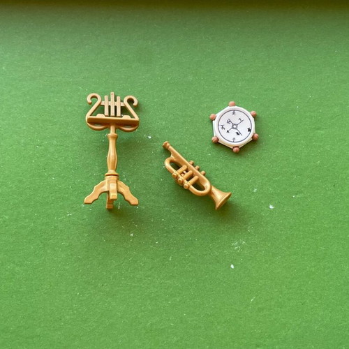 Playmobil musical instruments and music stand new from spare parts