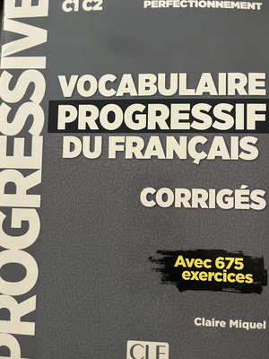 Vocabulaire Progressif du Français C1 C2 books like new with exercises and CD