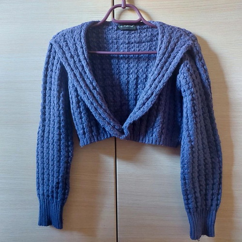Knitted bolero purple like new, size Small/Medium La Palma