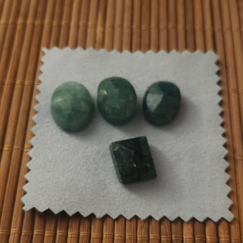 Cut emeralds