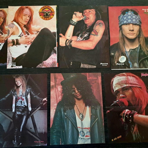 Guns N Roses pack of 12 unused posters Bleck Manina hard rock