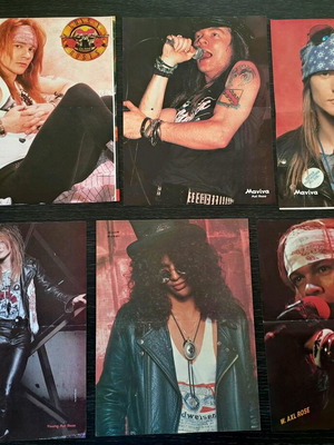 Guns N Roses pack of 12 unused posters Bleck Manina hard rock