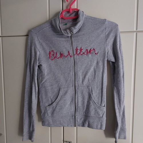 Benetton grey jacket for girls 11-12 years used