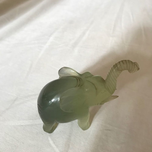 Elephant figurine used, nephrite collectible