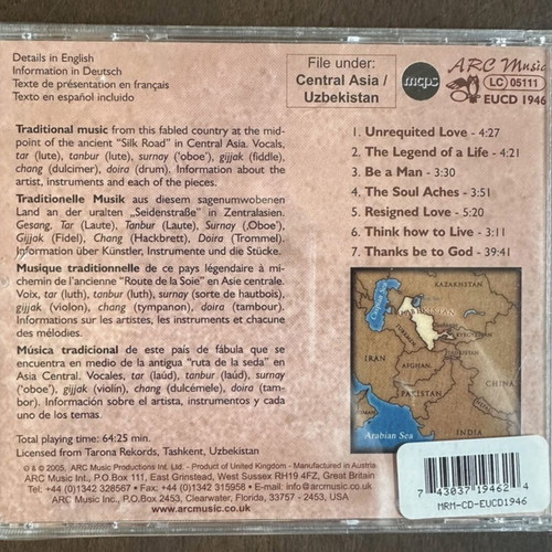 Ochilbek Matchonov Music From Central Asia CD, traditional