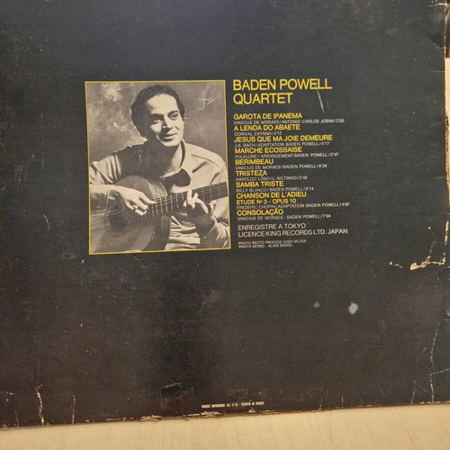 Baden Powell Face Au Public vinyl album used, Latin jazz Bossa Nova