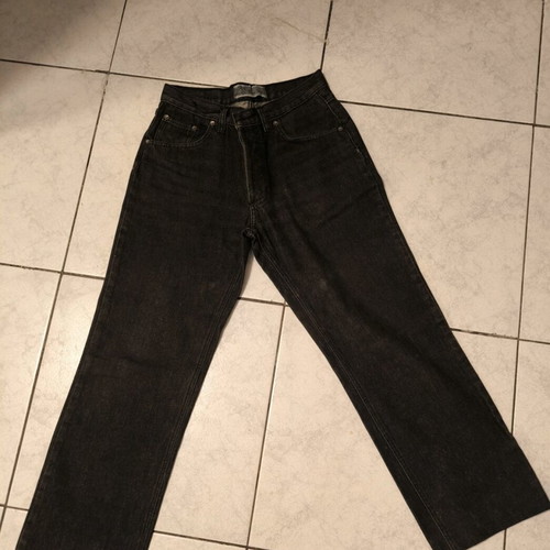 Nino Vitali men's black denim pants with buttons used size M