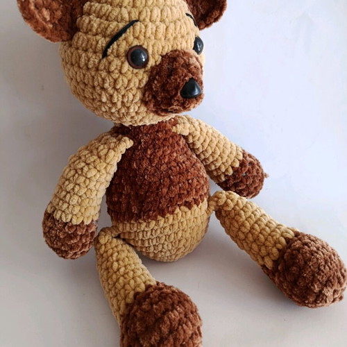 Handmade knitted teddy bear 30 cm like new