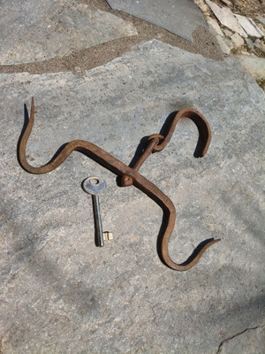 Forged Butcher Hook used, vintage, heavy-duty prewar metal