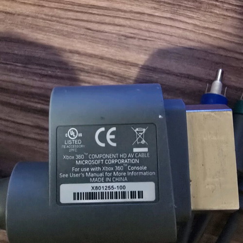 Microsoft Xbox 360 Original Component cable used